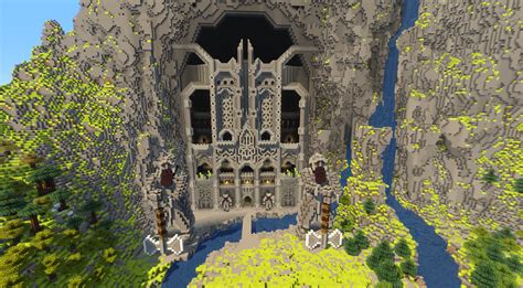 Gate Of Erebor Minecraft Castle Minecraft Architecture Minecraft