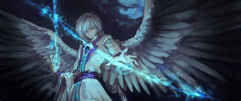 2560x1080 Anime Angel Boy With Magical Arrow 2560x1080