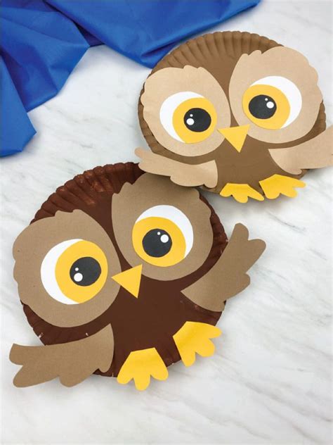 Paper Plate Owl Craft For Kids Free Template Owl Crafts Preschool