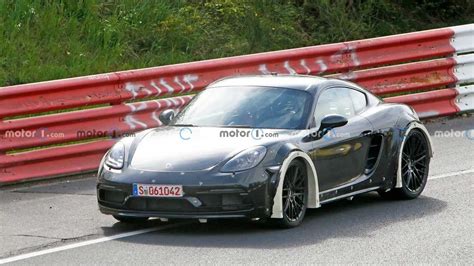 Bizarre Porsche Cayman Widebody Test Mule Spied At The Nurburgring Automoto Tale