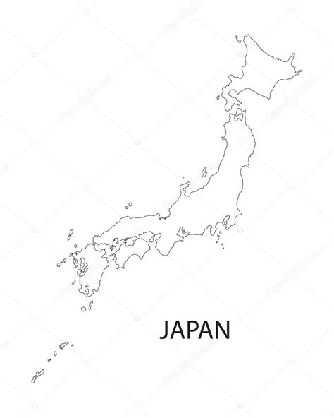 Japan Map Outline Premium Vector Japan Map Outline On White Images