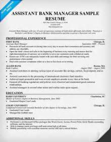 A university degree is generally required to become an assistant manager in highly technical industries like finance or it. Assistant Bank Manager Resume | Resume Samples Across All ...