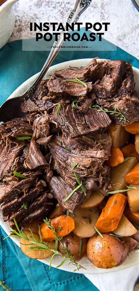 Cut the roast against the grain or into chunks. Instant Pot Pot Roast (Pressure Cooker recipe ...