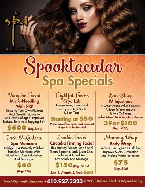 Pin On Spa Specials