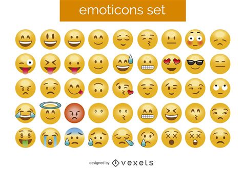Emoji Emoticon Vector Set Emojis 3d Characters With E