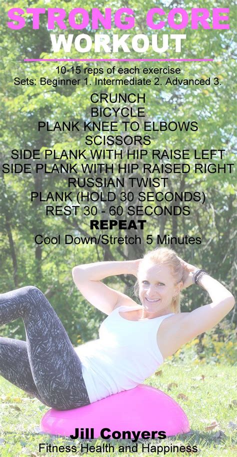 Strong Core Workout Jill Conyers Strong Core Workouts Core Workout