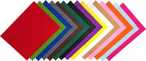 Edukit A4 Acrylic Felt Fabric Sheets 15 Per Pack 15 Assorted Colours