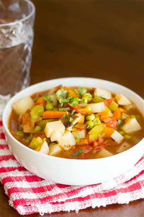 Easy Homemade Vegetable Soup Healthy Hearty Simple Recipe Photos