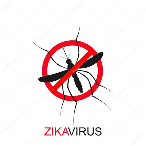 Zika Mosquito Vector Virus Alert Aedes Aegypti Isolated On White