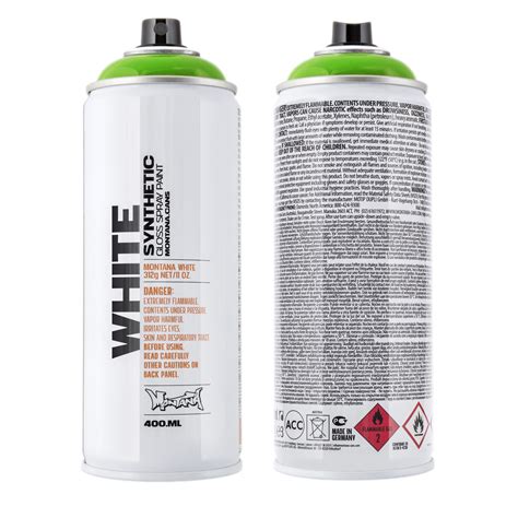 Montana Cans White Spray Paint 400ml Grass Green Mica Store