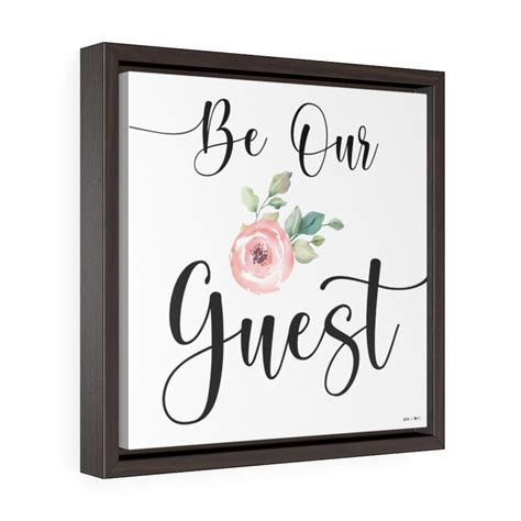 Be Our Guest Framed Canvas Guest Room Wall Art Guest Room Etsy