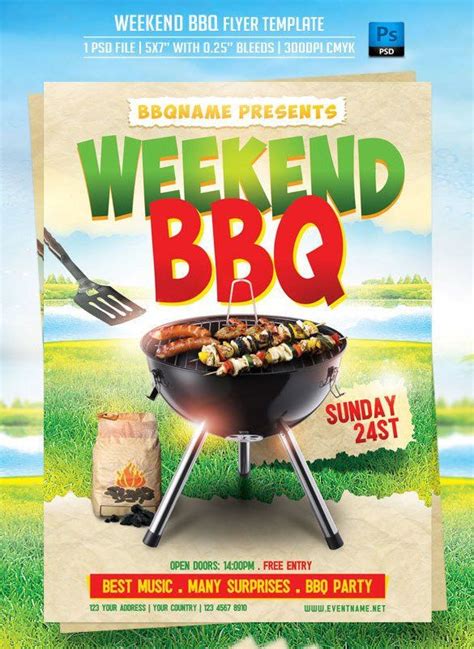 Free Bbq Flyer Template 20 Bbq Flyer Templates Free Word Pdf Psd Eps Flyer Template