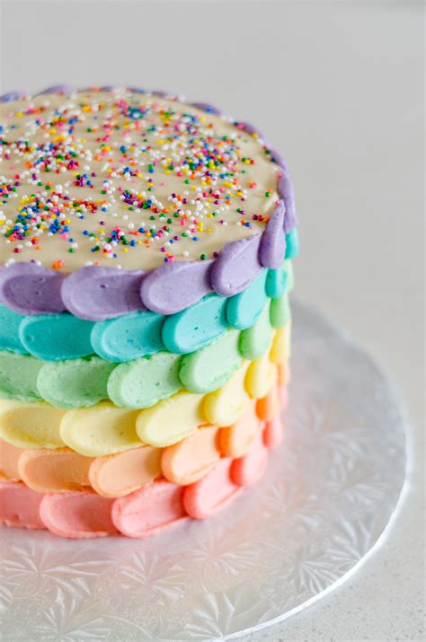 Rainbow Petal Cake Decorating Ideas Easy Cake Decorating Cake