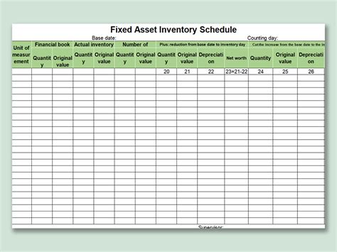 Free Fixed Asset Spreadsheet Template Templates Printable Download