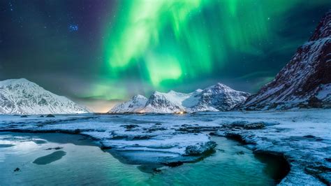 Nordlichter Northern Lights Norway Wallpaper Nature