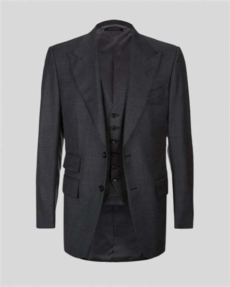 James Bond Herringbone Suit Spectre Black Pinstripe Suit
