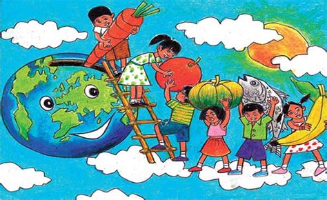 The international authority was set up on this day in the year 1945 to end world hunger. Concours d'Affiches de la FAO pour les Personnes de (5- 9 ans)