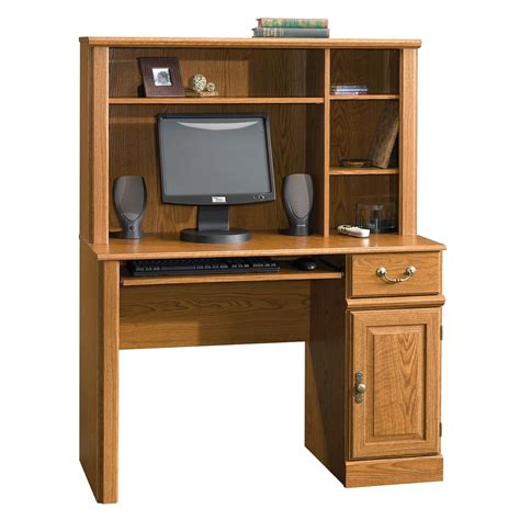 Sauder Orchard Hills Computer Desk With Hutch Carolina Oak New Free