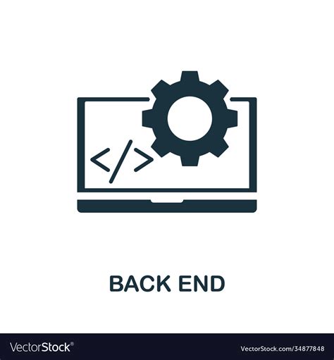 Back End Icon Simple Element From Website Vector Image