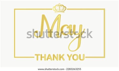 May Thank You Month Wishing Gold Stock Vector Royalty Free 2283263255