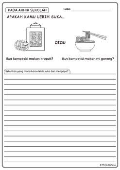 Opinion Writing in Bahasa Indonesia (Would You Rather YEAR ...