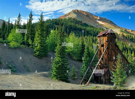 Shaft House And Red Mountain No 3 Yankee Girl Mine Near Ouray