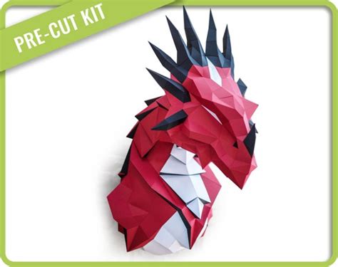 Diy Papercraft Dragon Turn This Printable Pdf Pattern Into An Vlrengbr