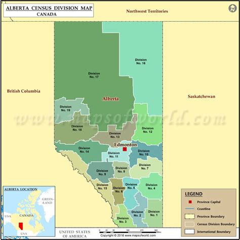 Alberta Canada Map Alberta Census Division Map
