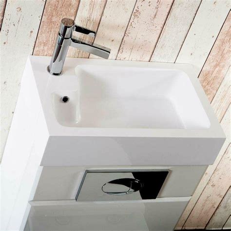 All In One Space Saving Toilet Sink Basin Combination Unit Cloakroom