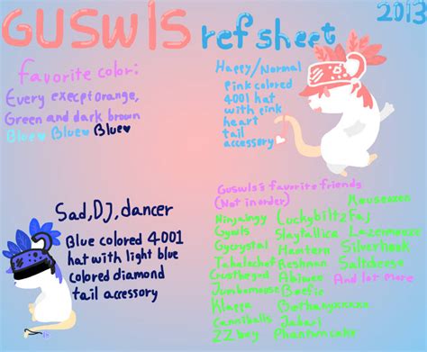 Guswls Ref Sheet By Guswls On Deviantart