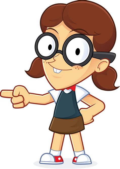 Image For Free Girl Geek Pointing People High Resolution Clip Art 1