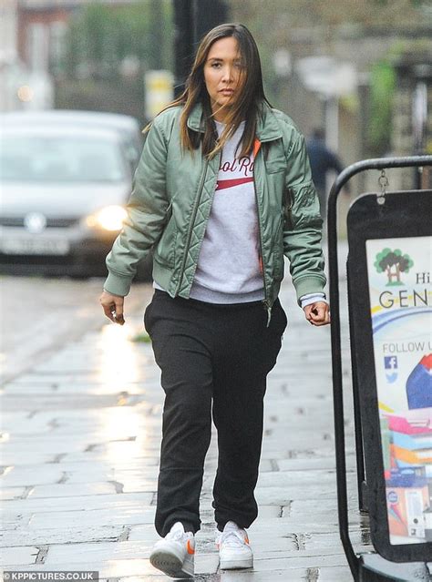 Myleene Klass Nails Casual Chic Look In Baggy Tracksuit And Trainers As
