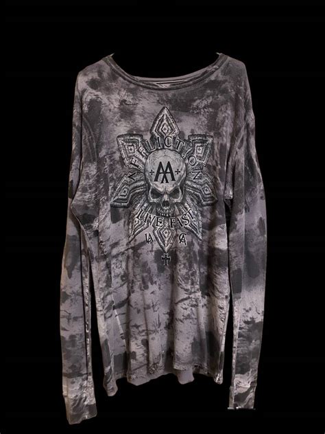 Vintage Affliction Thermal Long Sleeve “ Live Fast” Grailed