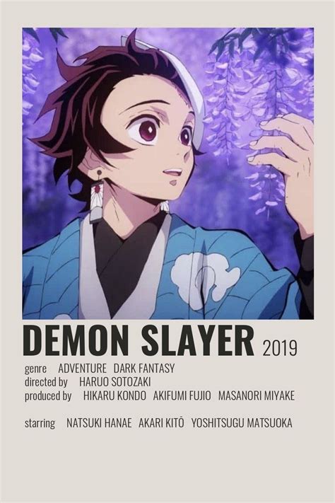 Demon Slayer Poster By Cindy Anime Canvas Anime Films Anime Printables