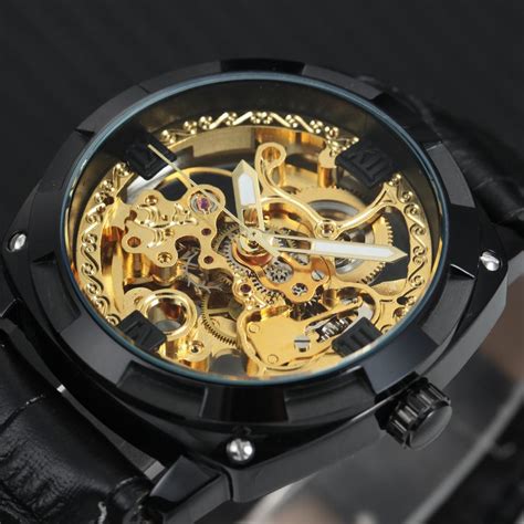 Royal Gold Luxury Skeleton Dial Watch For Men