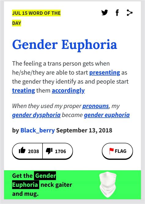 The Urban Dictionary Word Of The Day Is Gender Euphoria