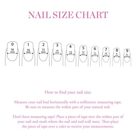 Nail Size Chart — Akiko Nails