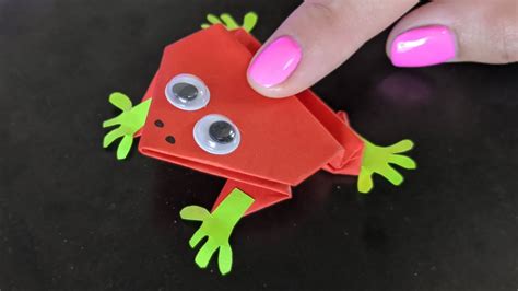 How To Make A Jumping Paper Frog Origami Youtube