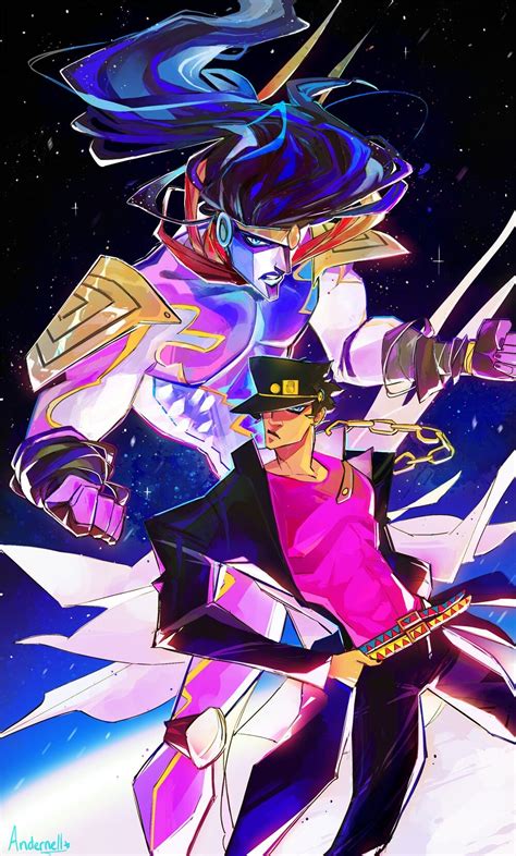 Which of course he would be standing in place, filled with excitement. Jotaro Kujo and Star Platinum | Jojo bizzare adventure ...