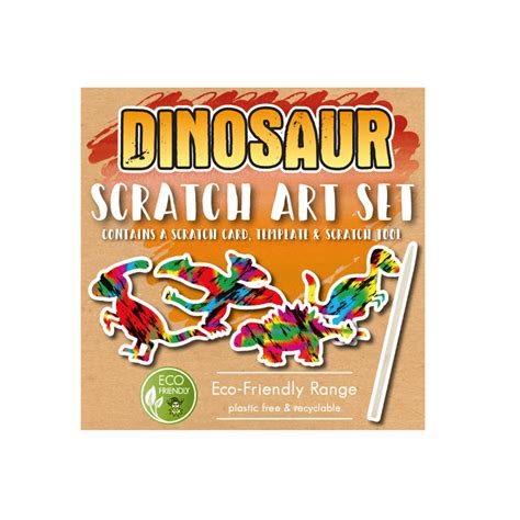 Mini Eco Friendly Dinosaur Scratch Art Set Poundfun