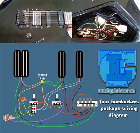 Heat up your soldering iron and press it against any point where you want to pickup wire color codes. four humbuckers pickup wiring diagram - hotrails and quadrail