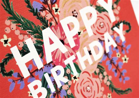 Happy Birthday Floral Card By Lottie Simpson