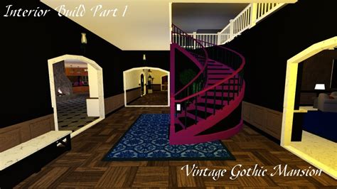 Vintage Gothic Mansion Interior Part 1 Bloxburg Speedbuild Riivv3r