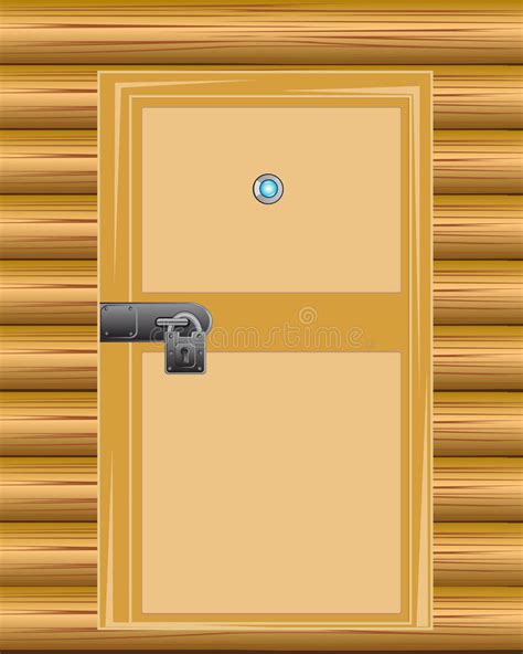 Wooden Door External Lock Stock Illustrations 132 Wooden Door