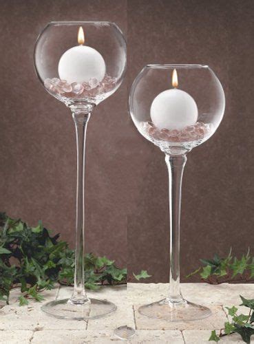 Tall Glass Tealight Candle Holders Glass Pedestal Candle Holders Stemmed Glassware Pillar