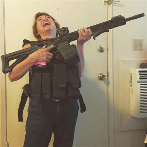 My Mom Held An Ar 15 For The First Time Rguns