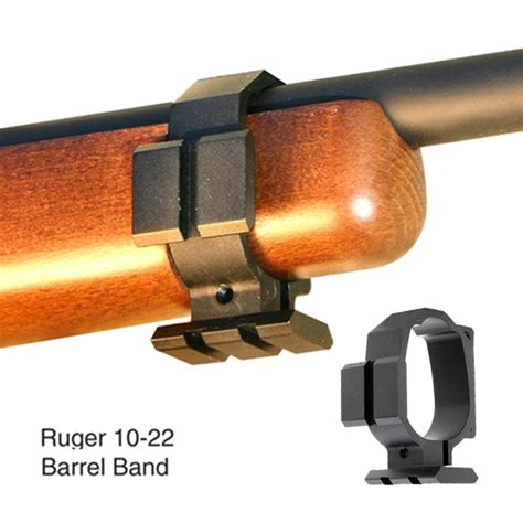 Tactical Barrel Band For Ruger 1022 Two Picatinny Rails And Sling Slot