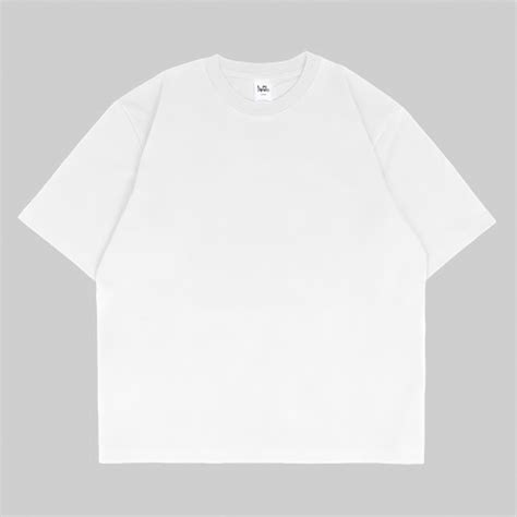 Jual Kaos Polos Oversize Tshirt Heavy Cotton 16s Pria Putih White S