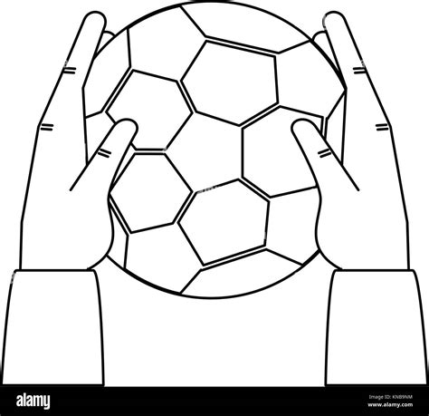 Hands Holding Soccer Ball Stock Vector Image And Art Alamy