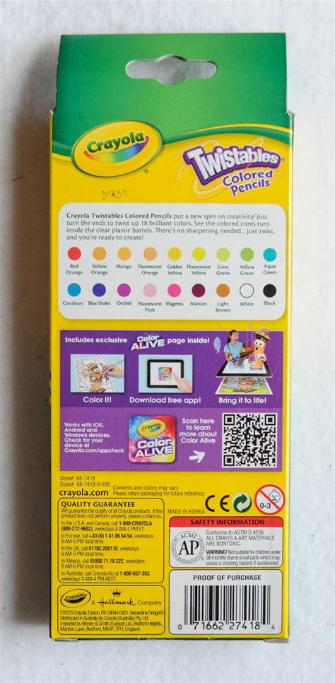 Crayola Twistables Colored Pencils With Color Alive
